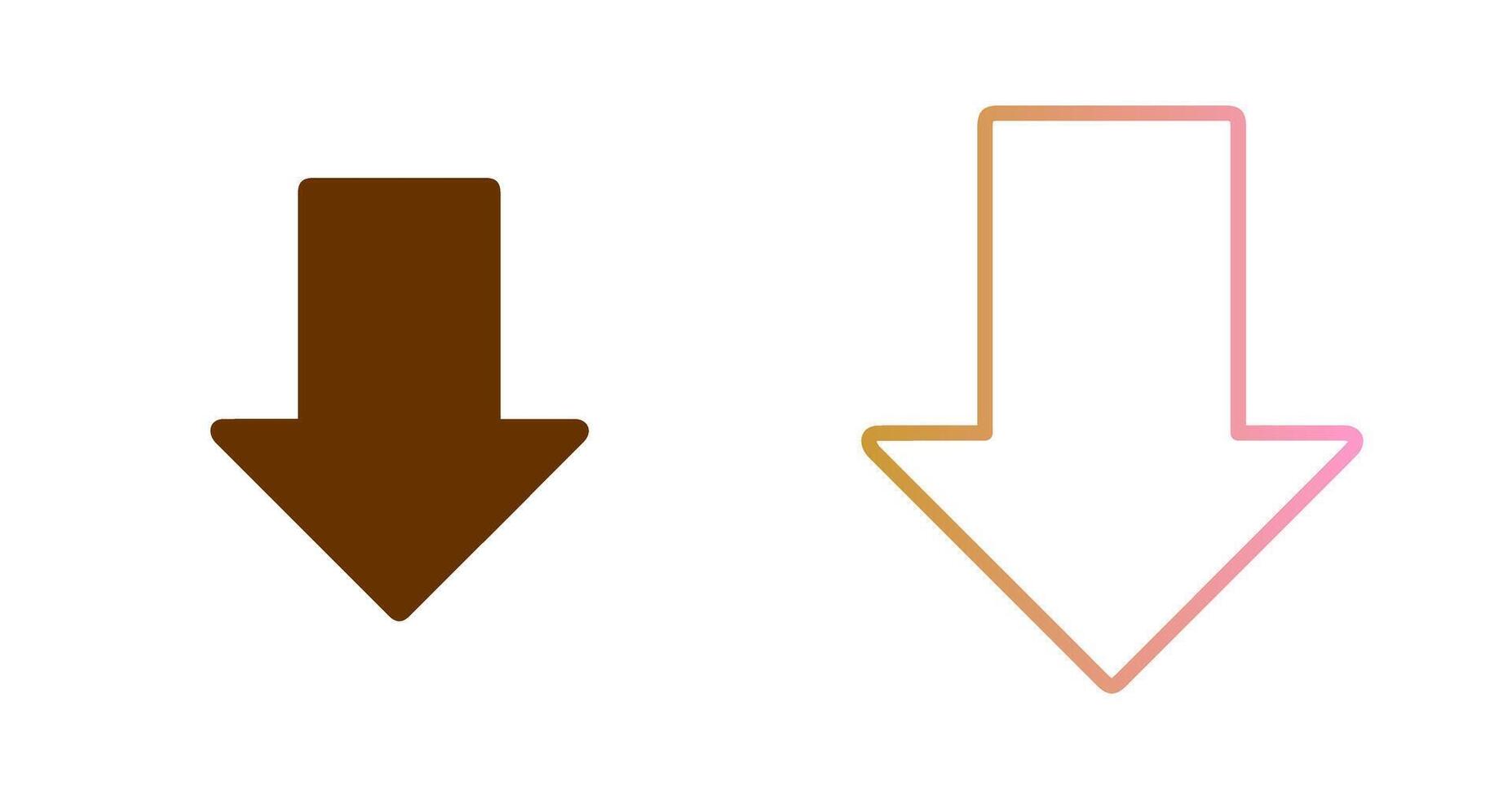 Down Icon Design vector