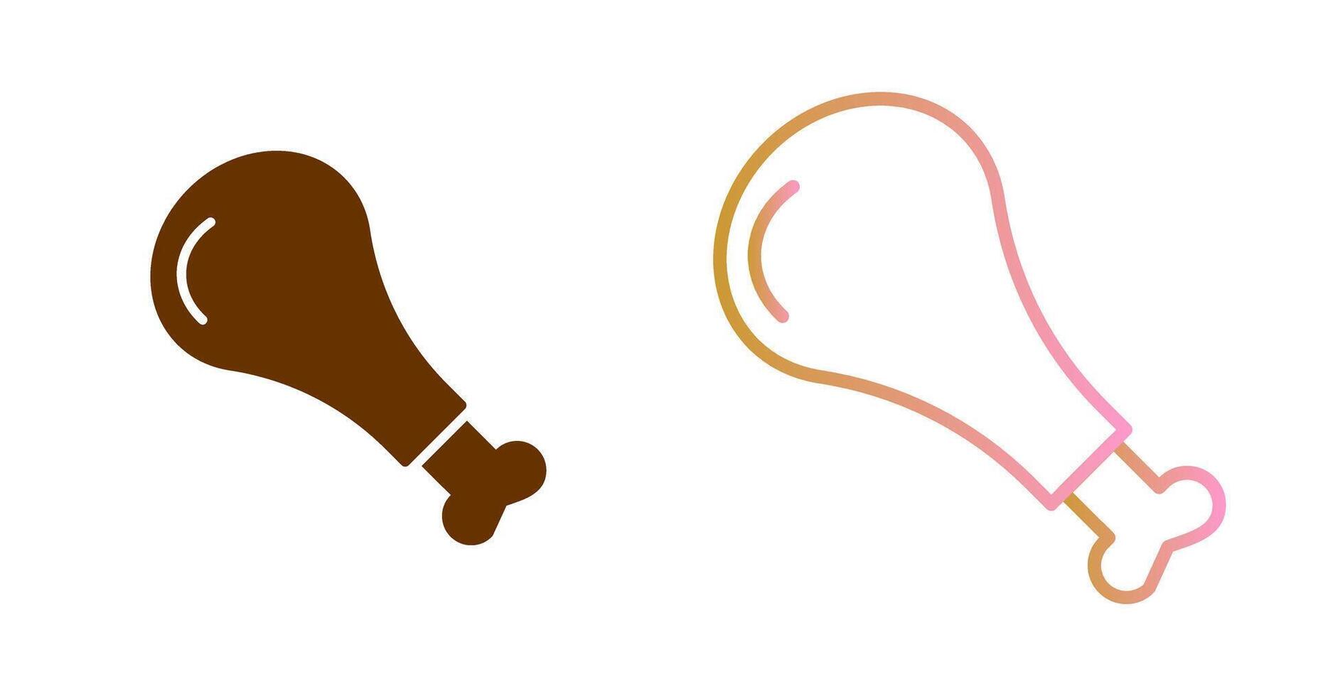 Chicken Leg Icon Design vector