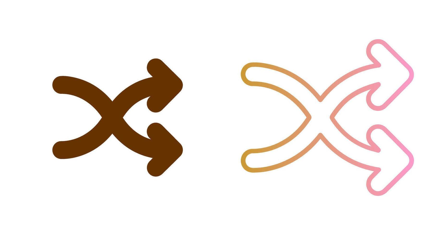 Arrow Crossing Icon Design vector