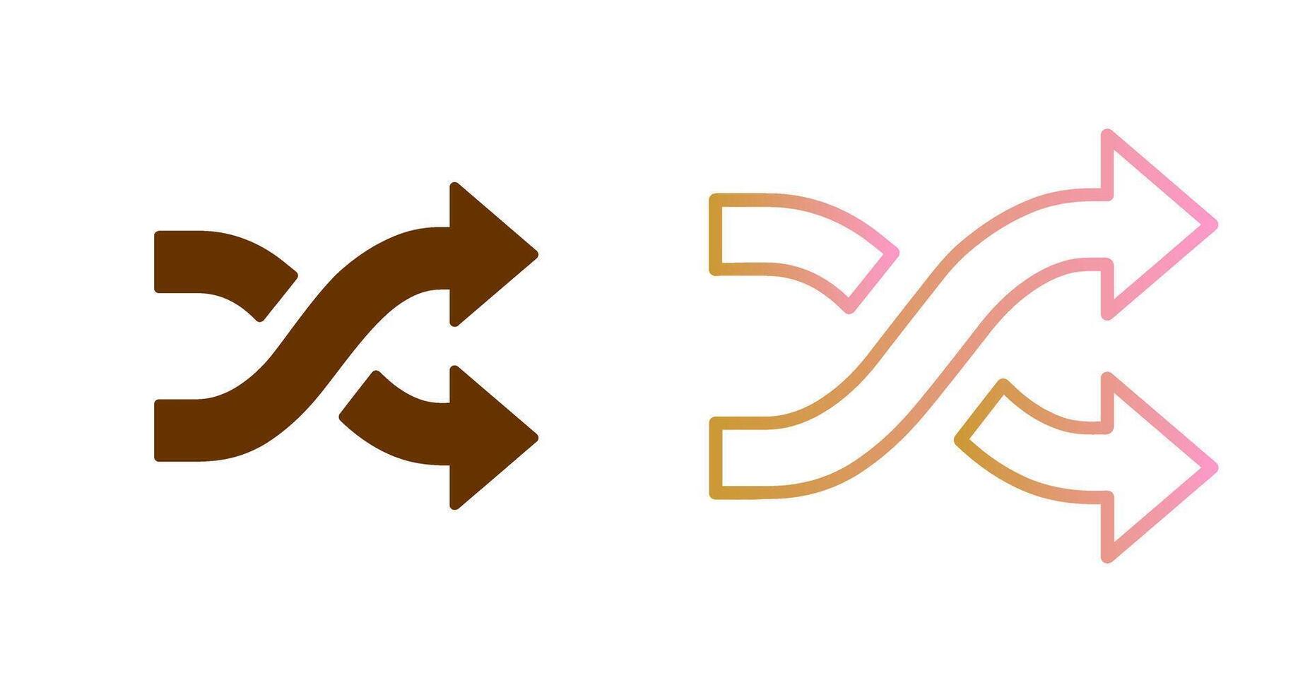Shuffle Icon Design vector