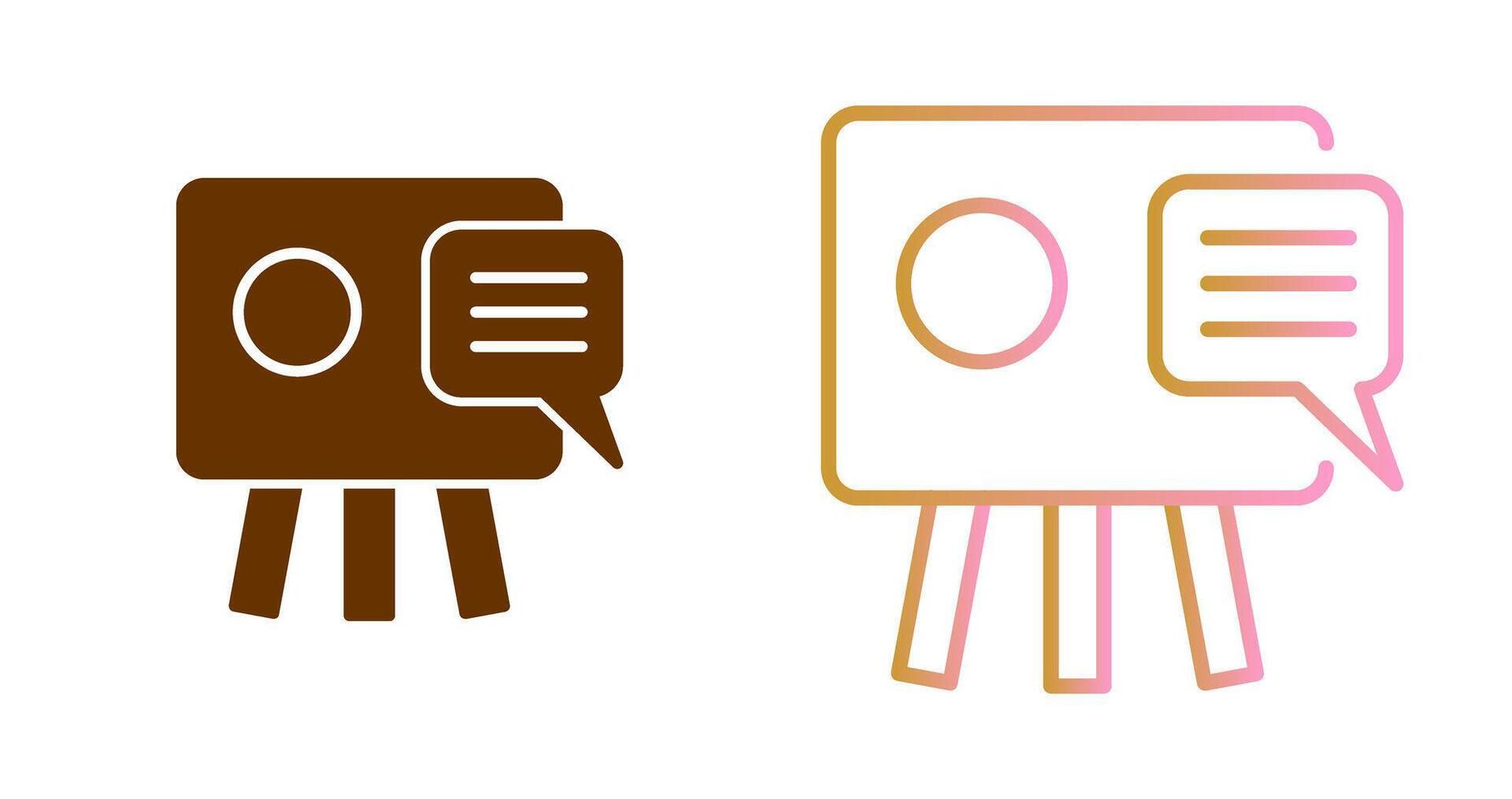 Message Board Icon Design vector