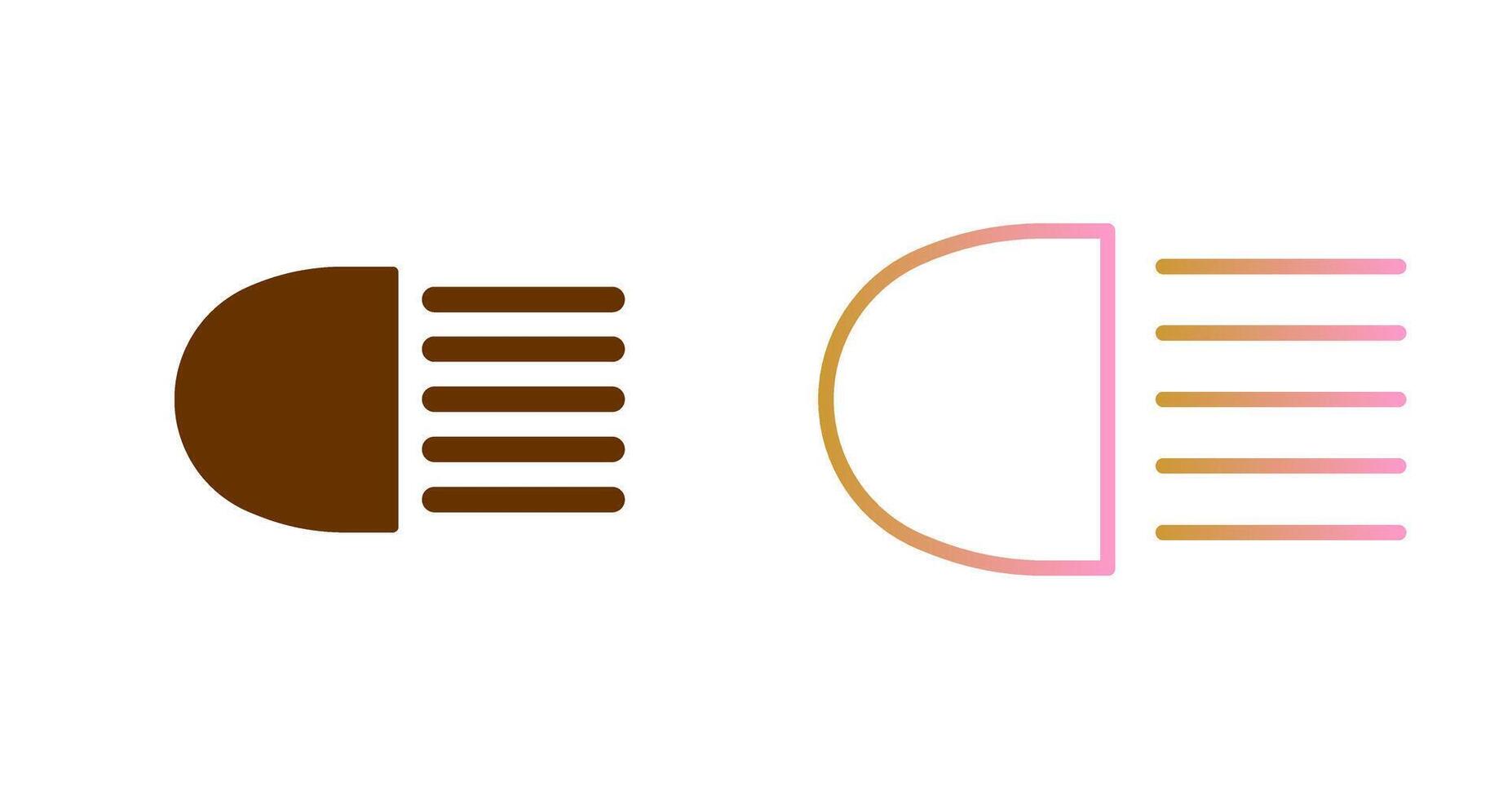 Headlight Icon Design vector