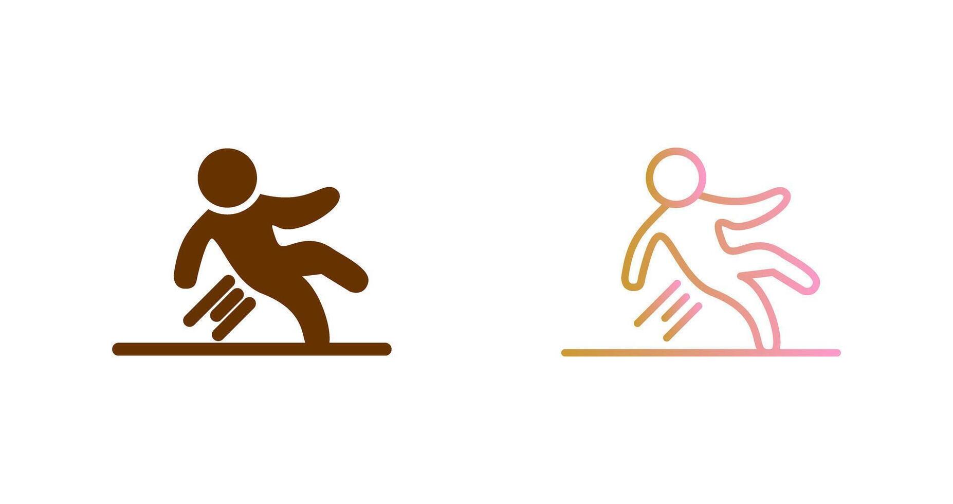 Danger of Slipping Icon Design vector