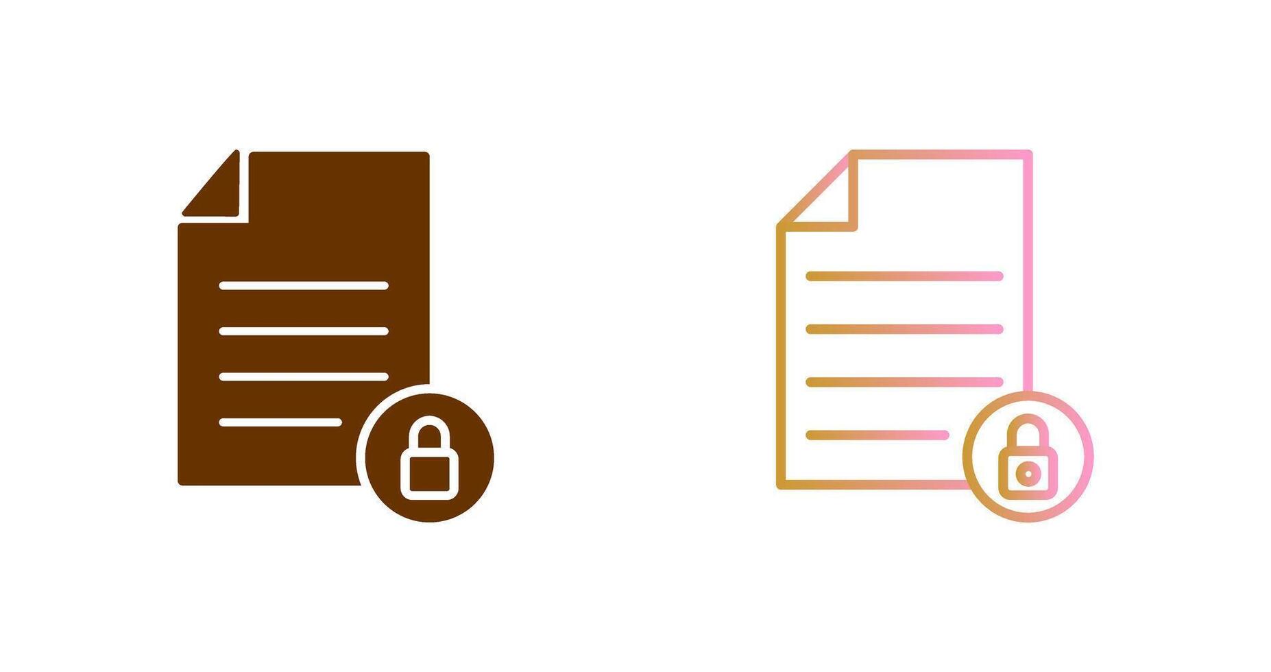 Private Document Icon Design vector