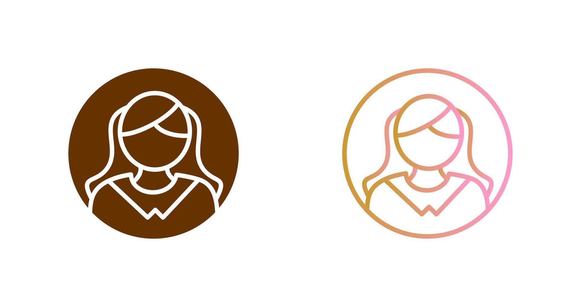 Female Profile Icon Design vector