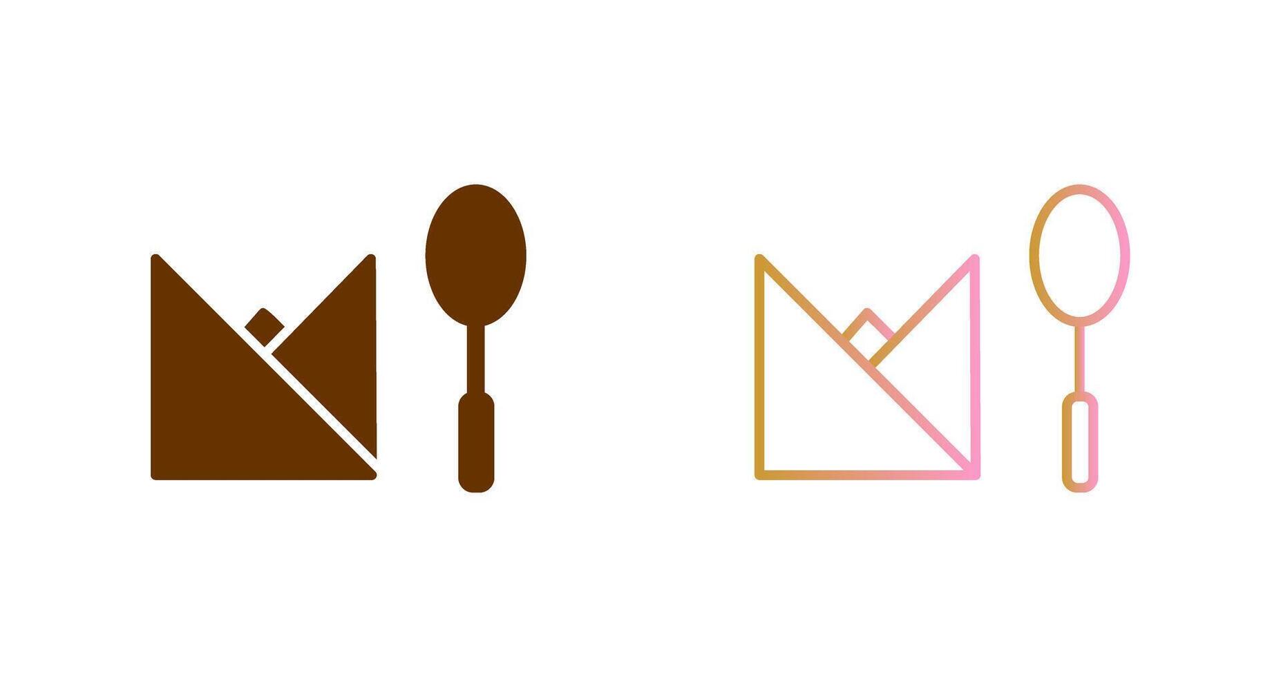 Spoon and Napkin Icon Design vector