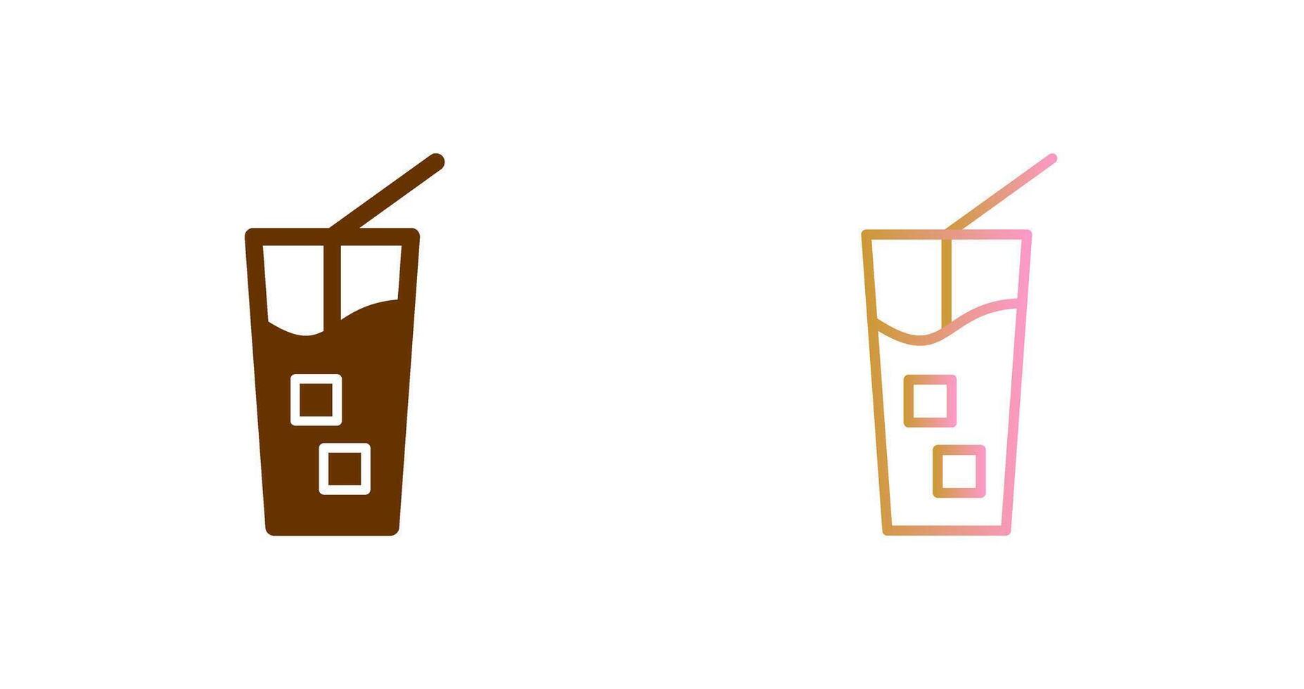 Iced Coffee Icon Design vector