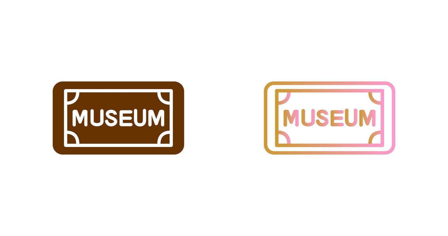 Museum Tag Icon Design vector