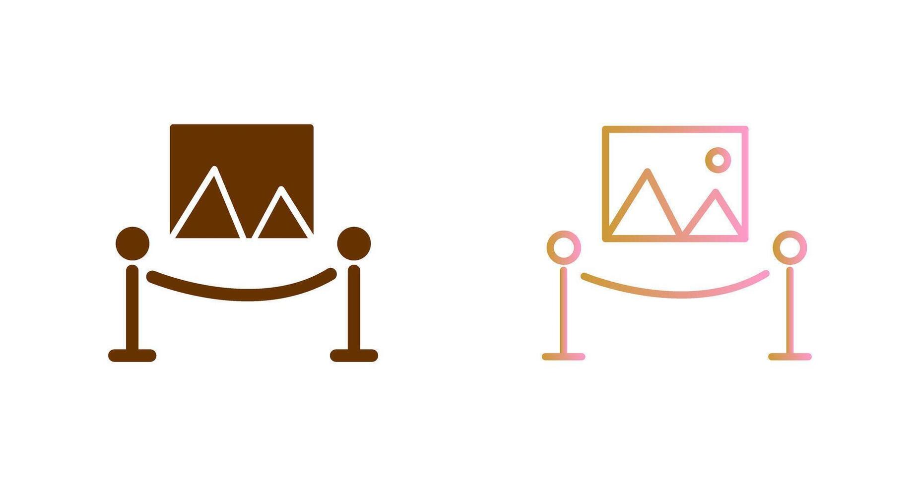 Painting Exhibit Icon Design vector