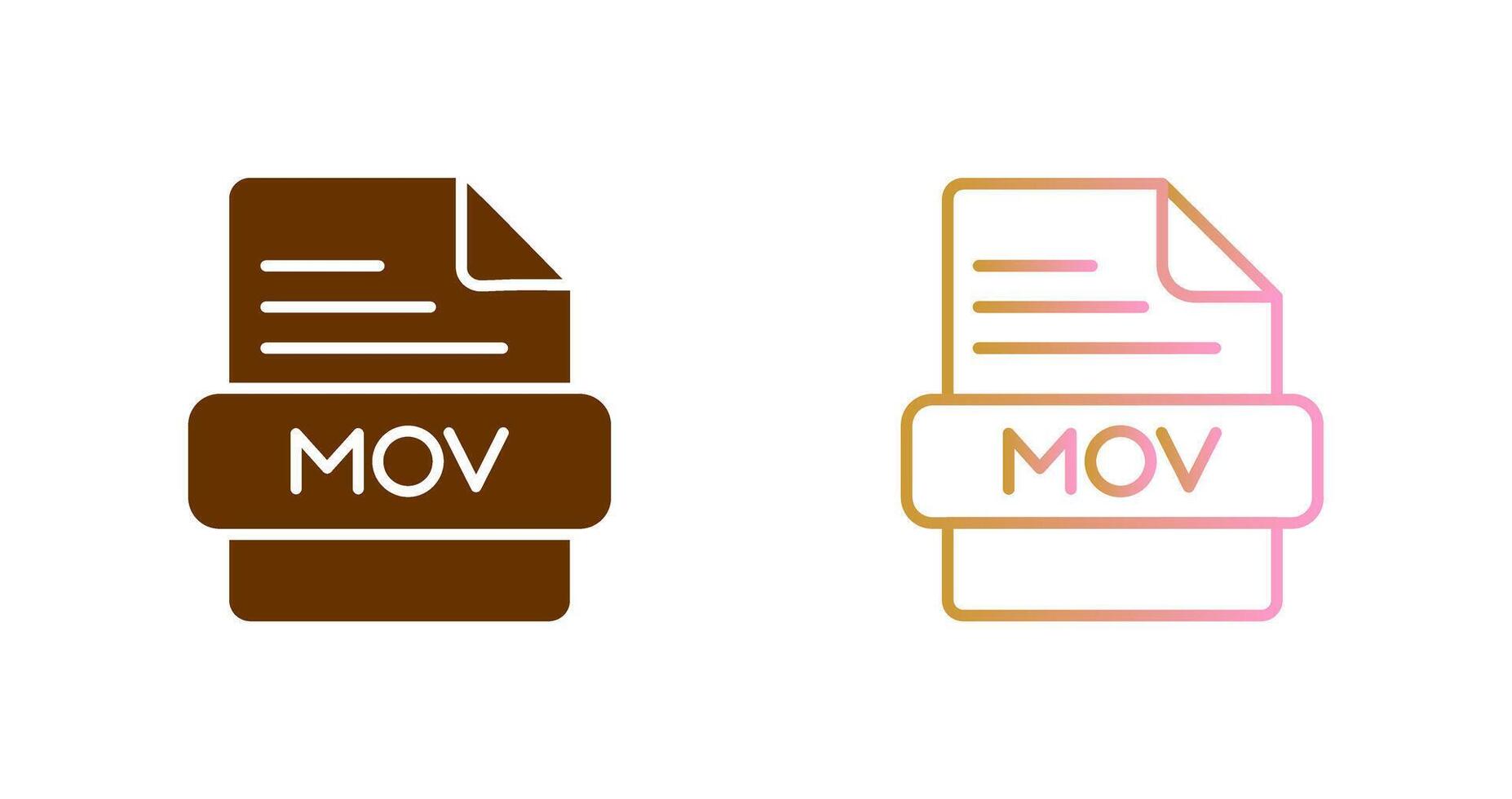 mov icono diseño vector