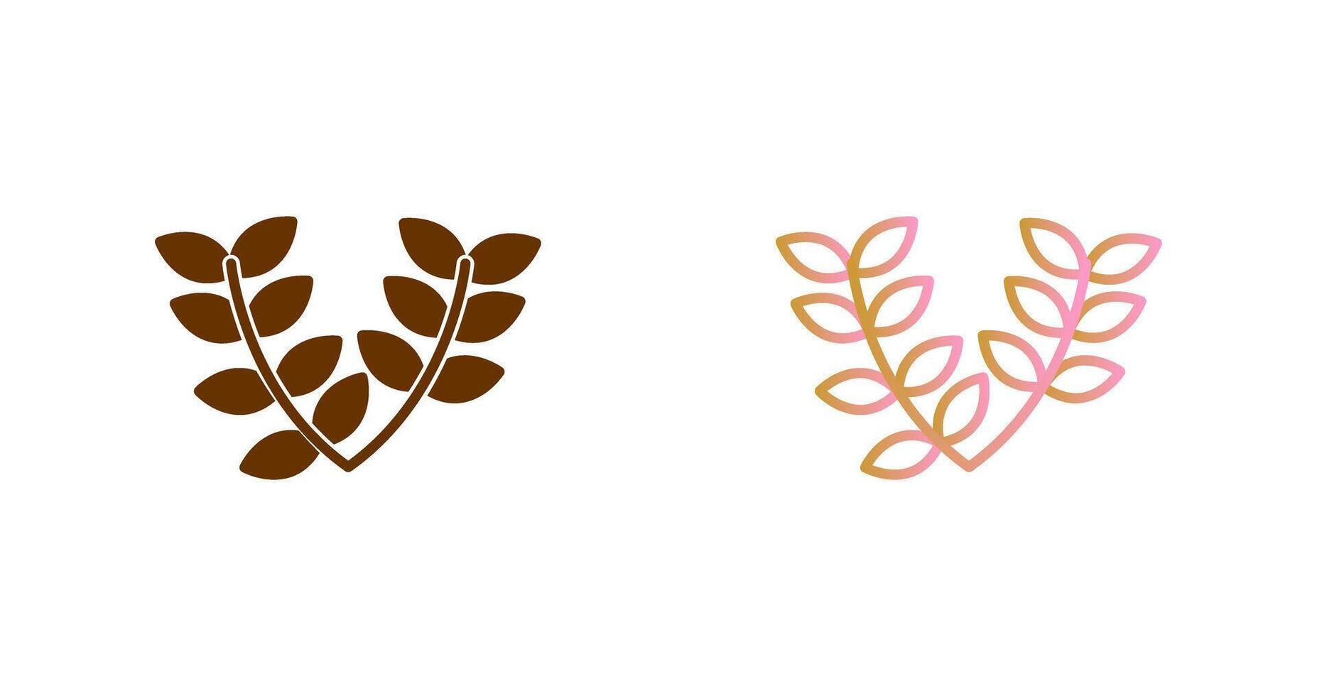 Leaves Wreath Icon Design vector