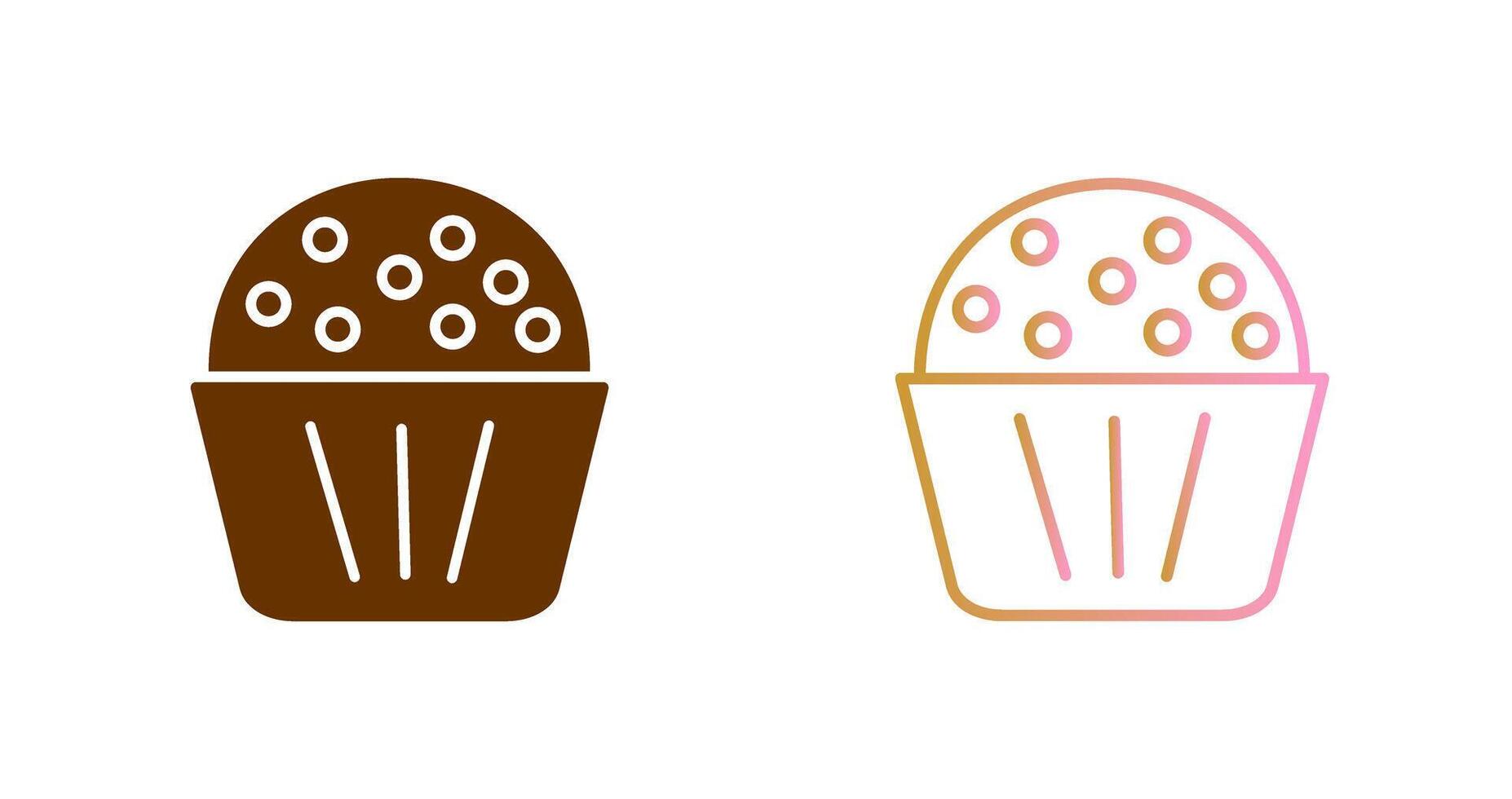Chocolate Muffin Icon Design vector