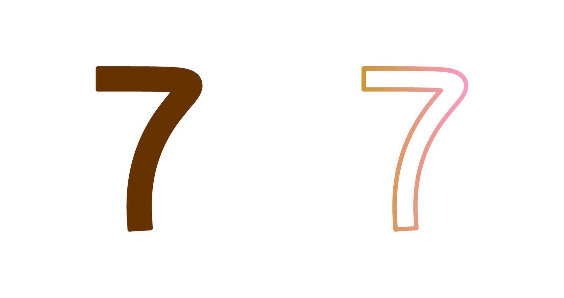 Number Seven Icon Design vector