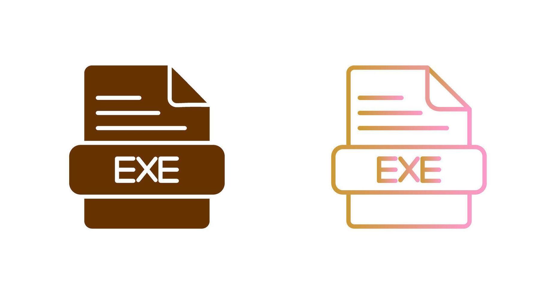 exe icono diseño vector