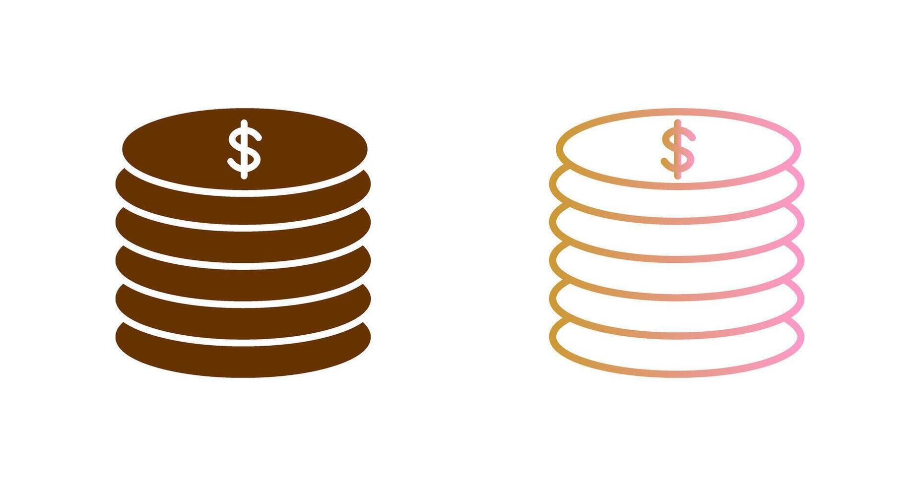 Stack of Coins Icon Design vector