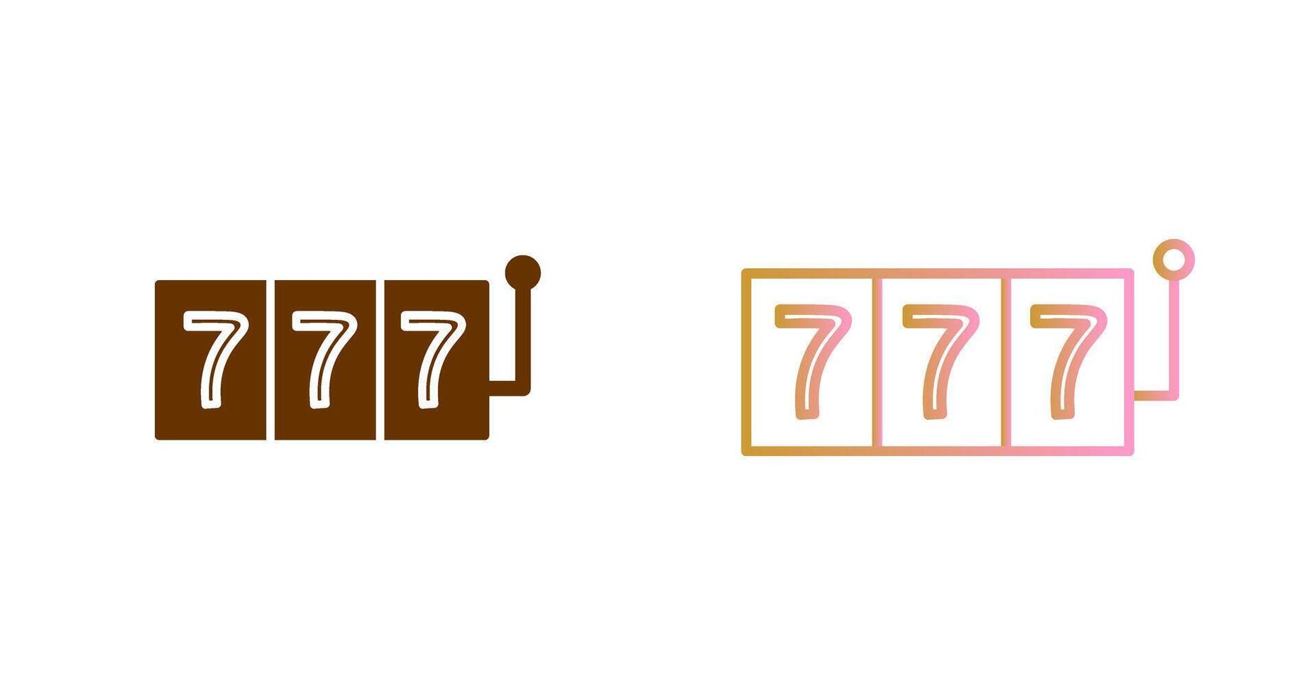 Slot Machine with Sevens Icon Design vector