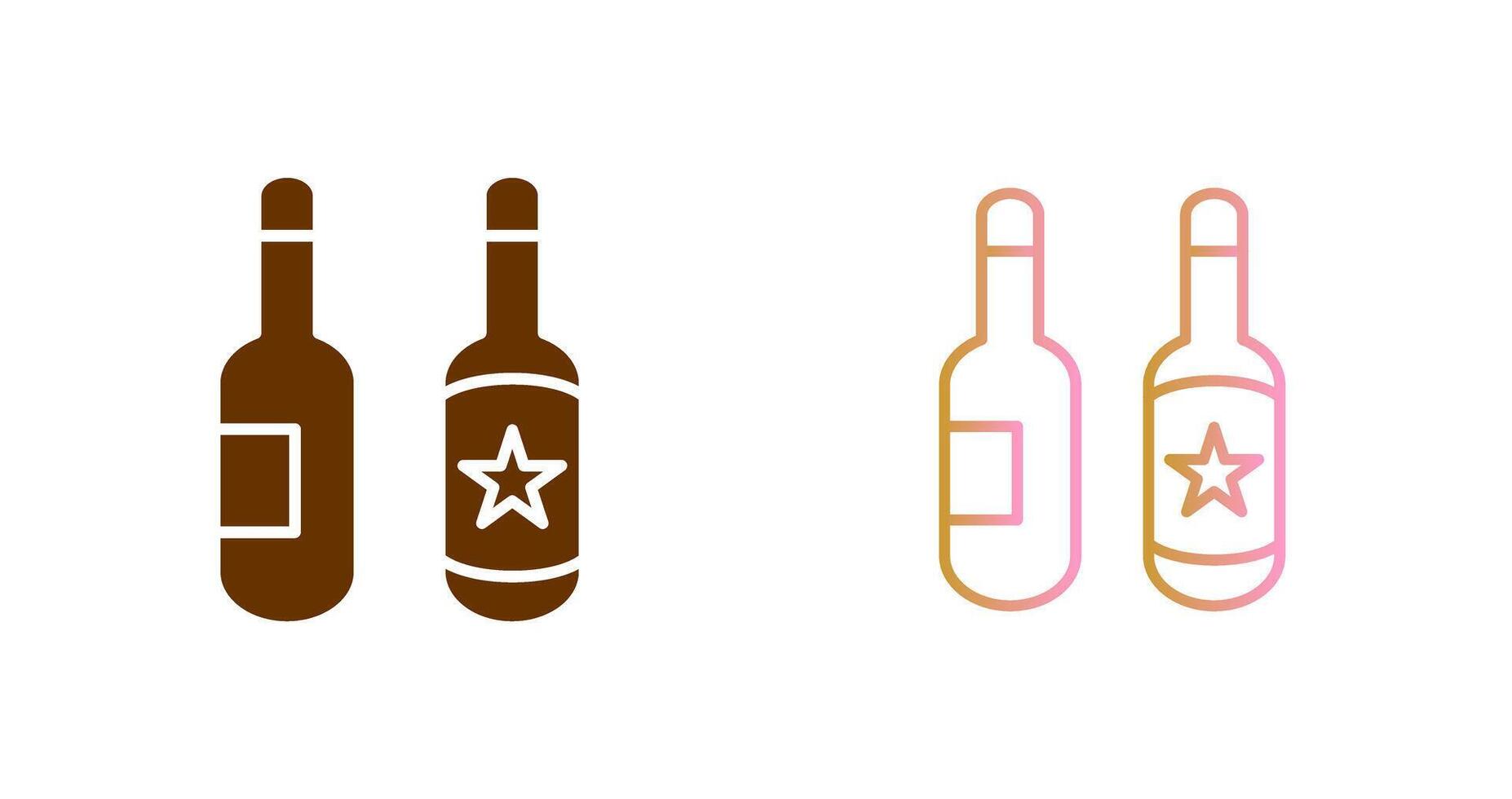 Beer Bottles Icon Design vector