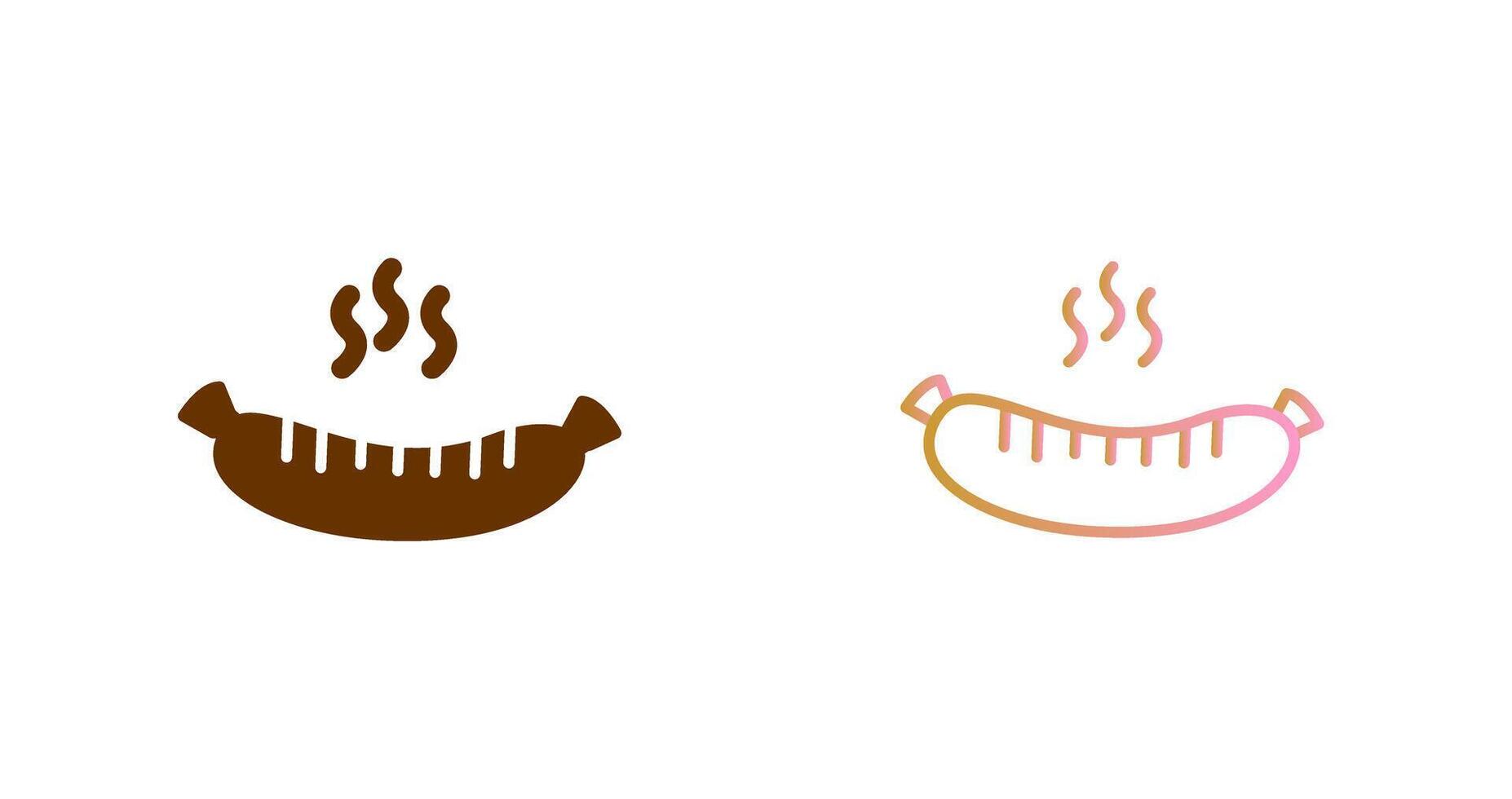 Hot Sausage Icon Design vector