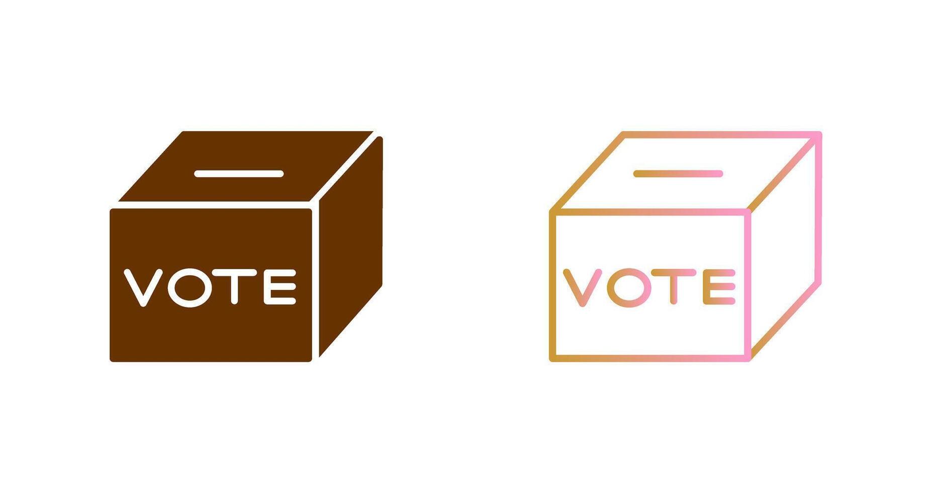 votación caja icono diseño vector