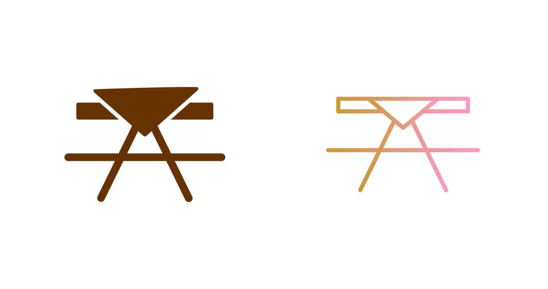 Picnic Table Icon Design vector