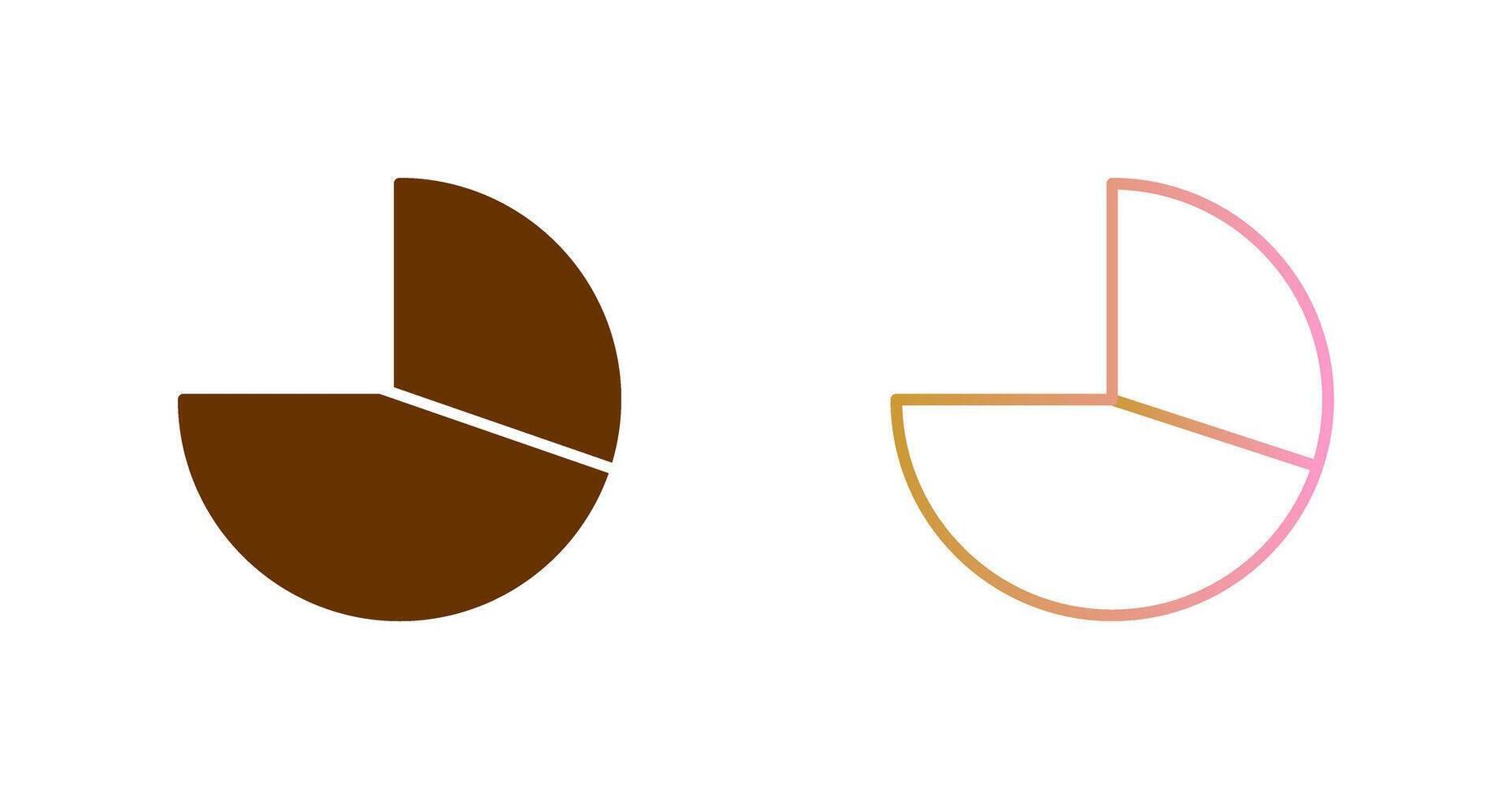 Pie Chart Icon Design vector