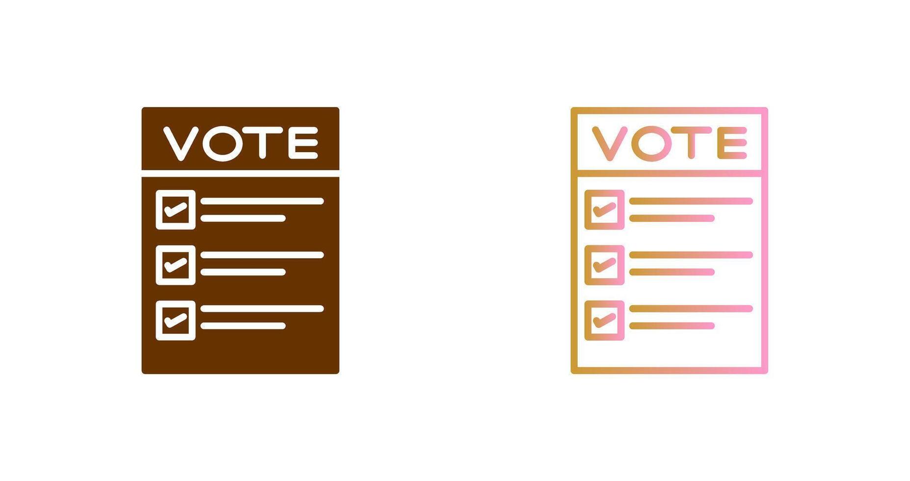 Ballot Paper Icon Design vector