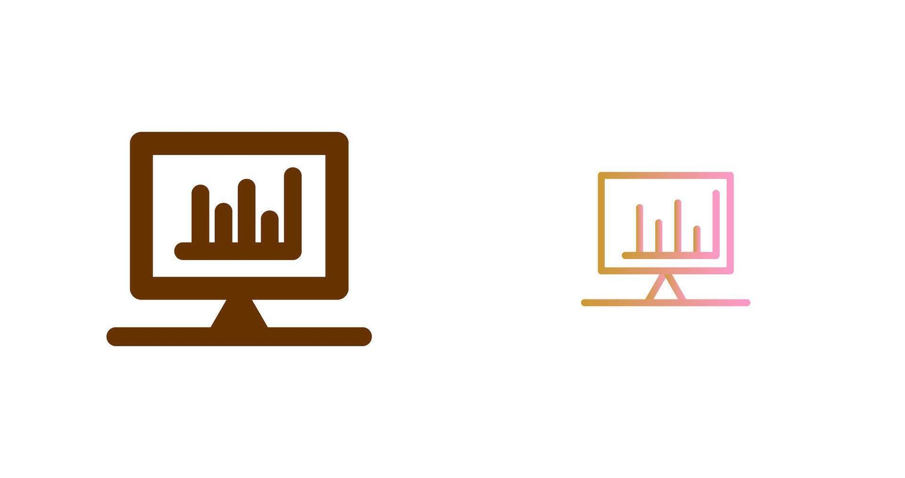 Checked Bar Graph Icon Design vector