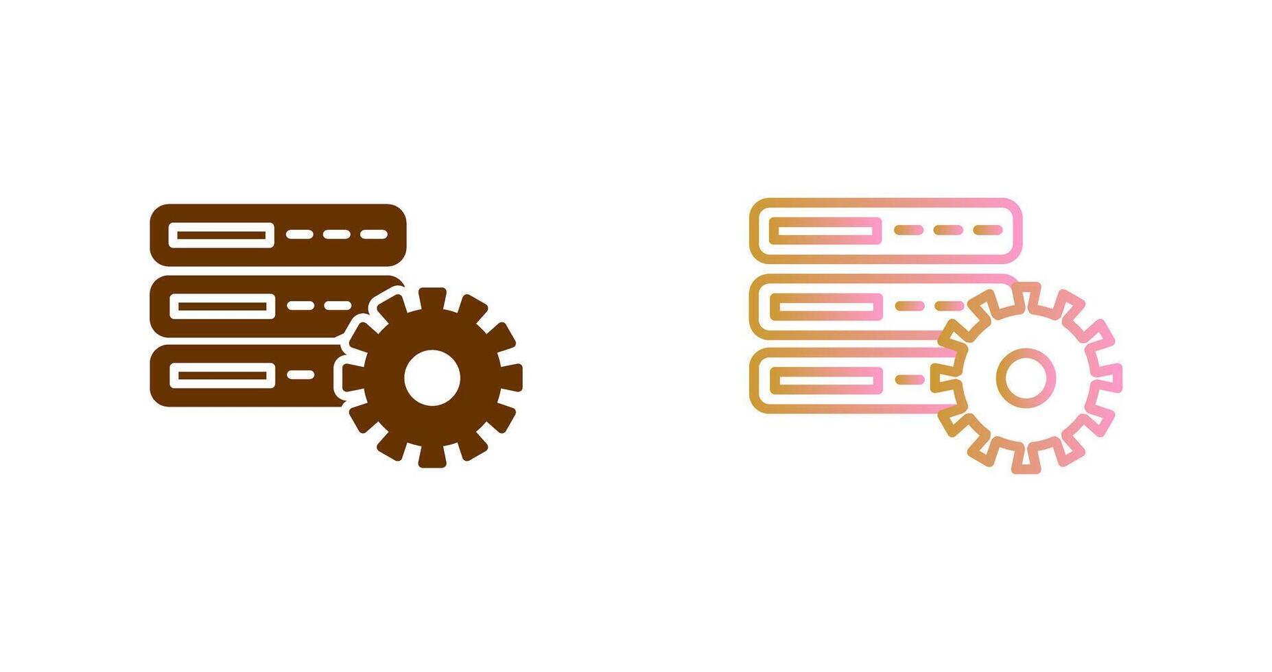 Database Setting Icon Design vector