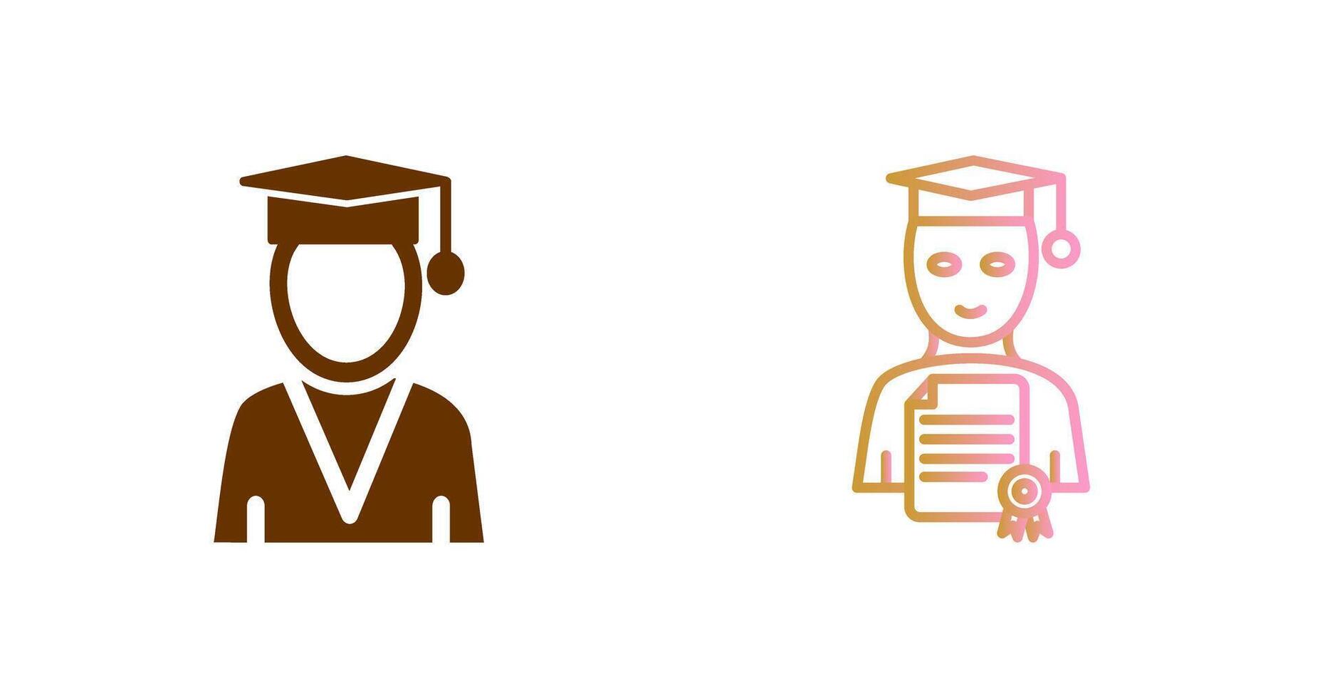 Student Holding Degree Icon Design vector