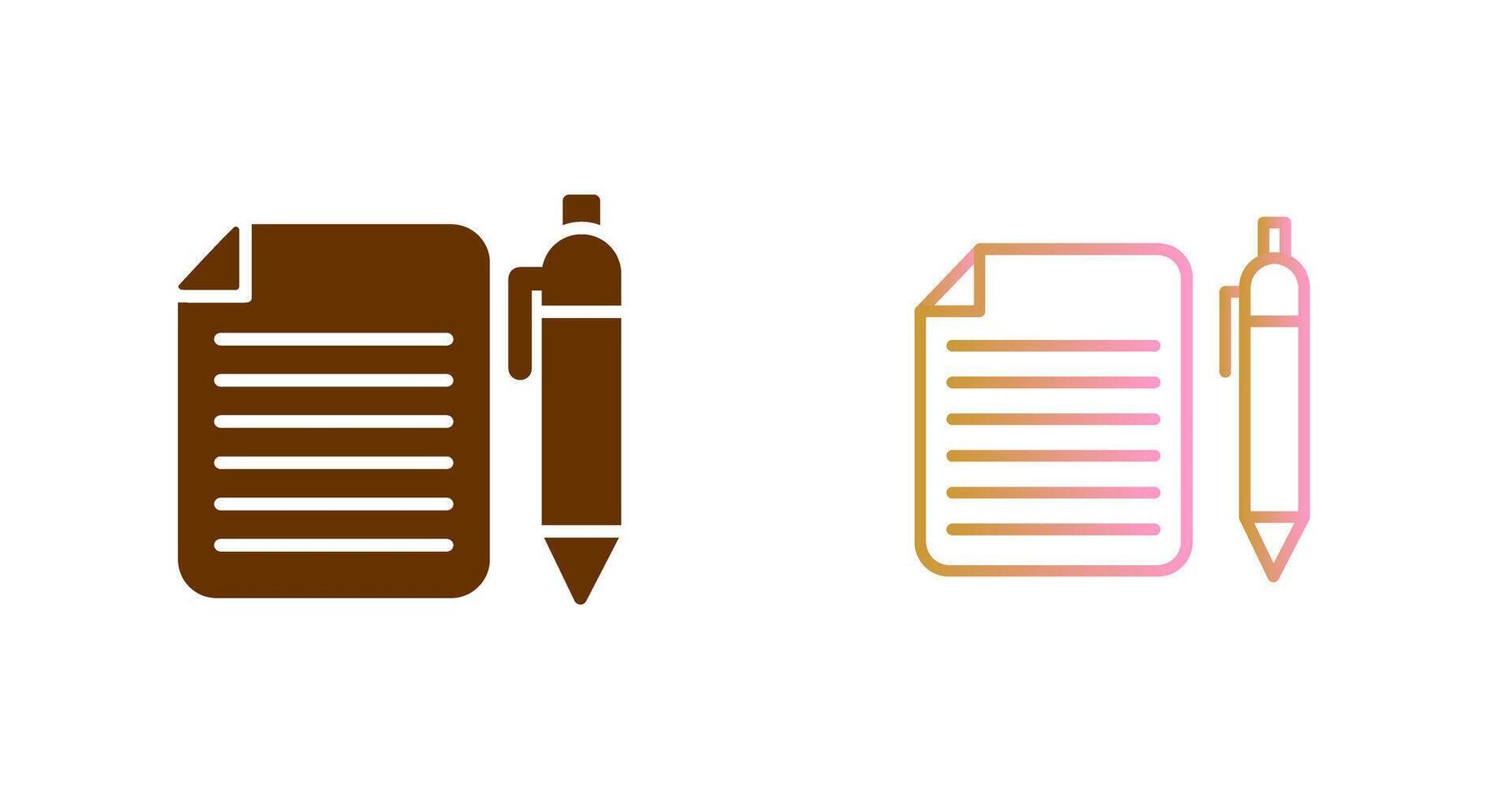 Documents and Pen Icon Design vector