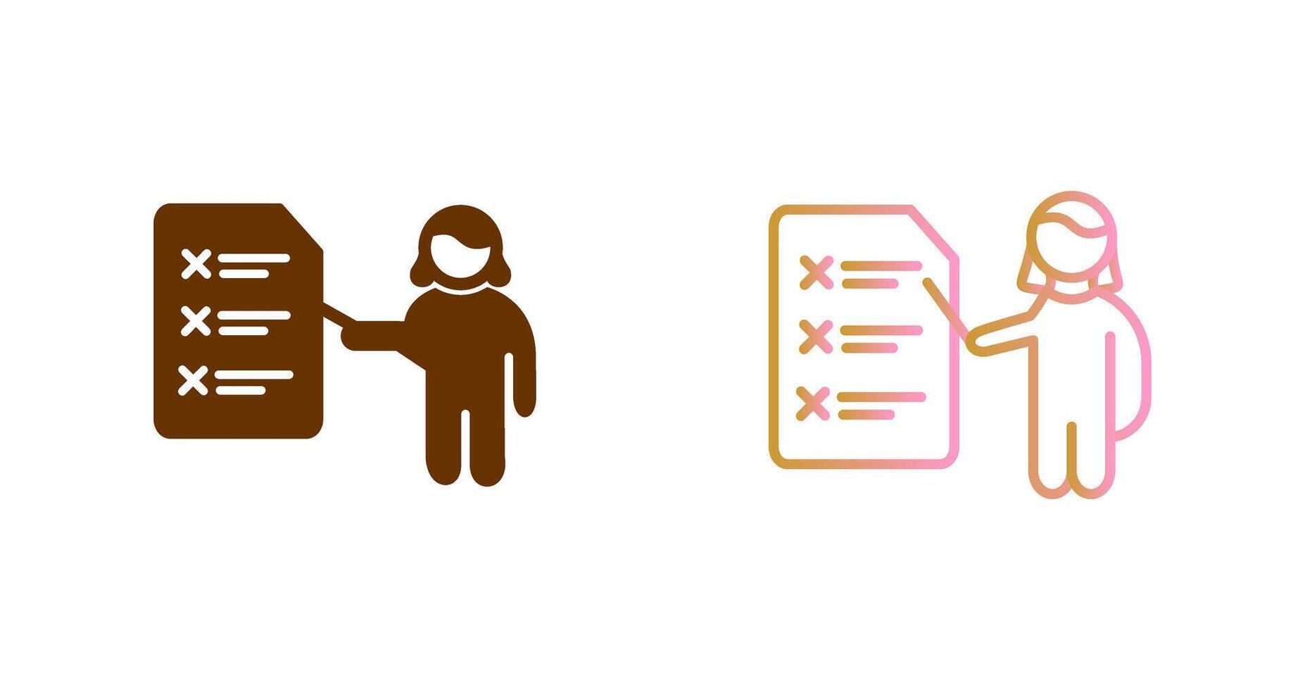 Female Presenter Icon Design vector