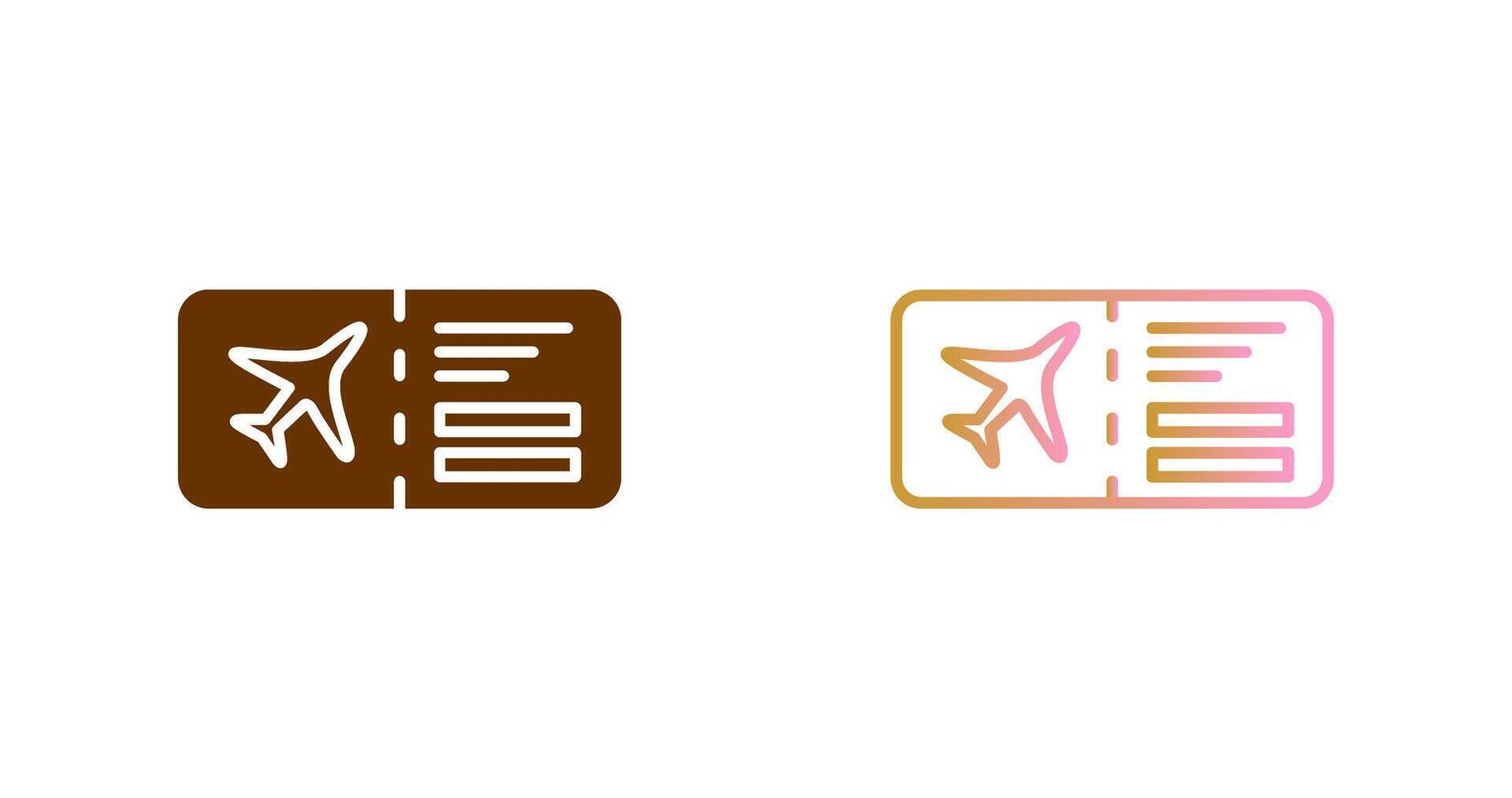 Plane Tickets Icon Design vector