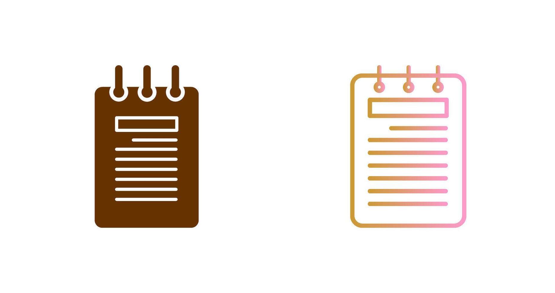 Notepad Icon Design vector