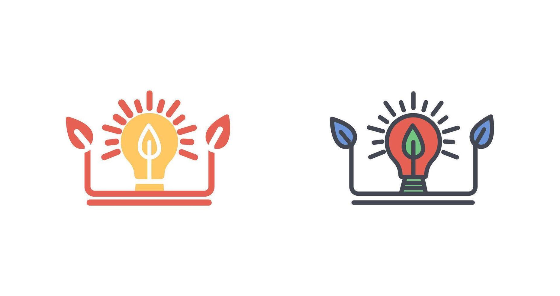 Ecology Bulb Icon Design vector