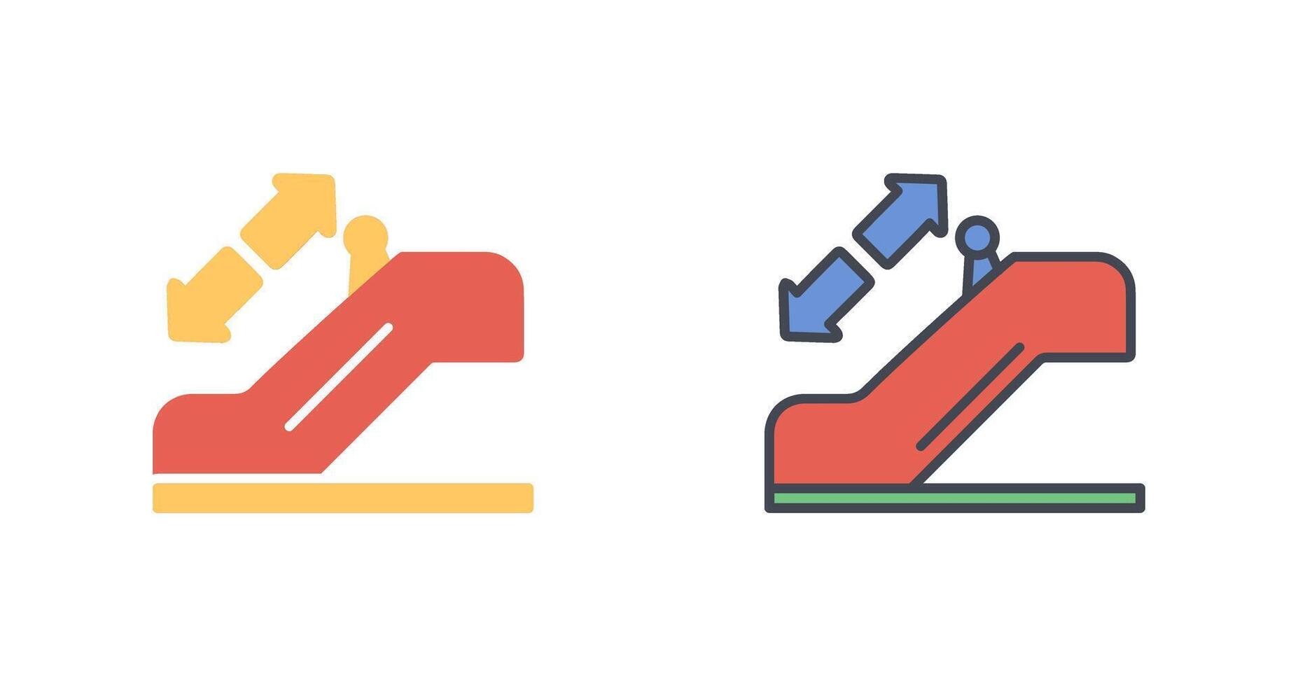 Horizontal Escalator Icon Design vector