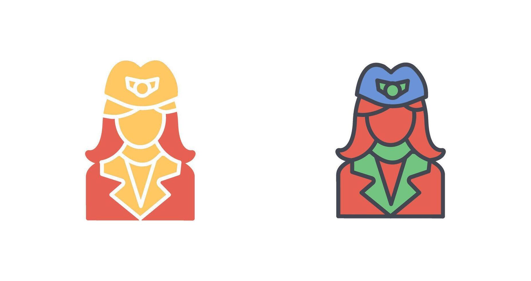 Flight Attendant Icon Design vector