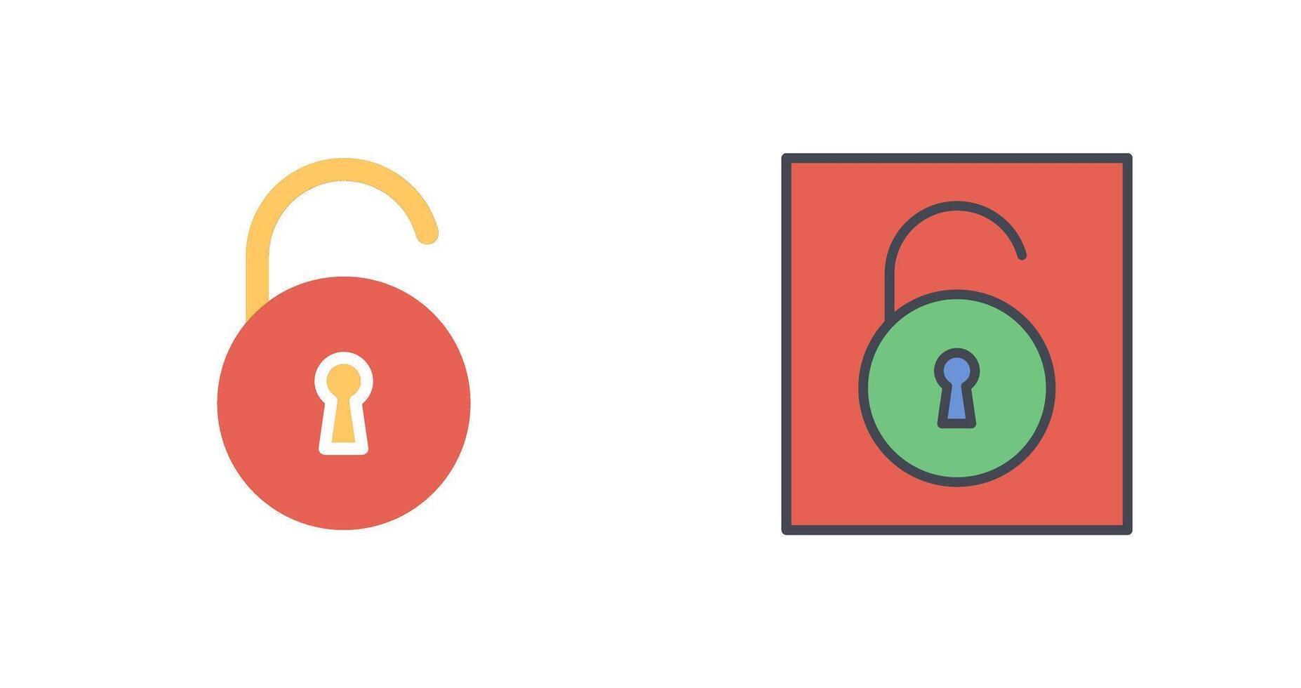 Open Lock Icon Design vector