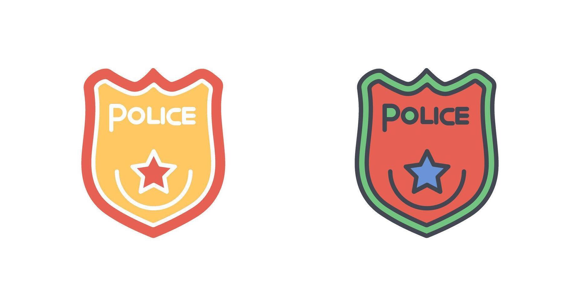 diseño de icono de placa de policía vector