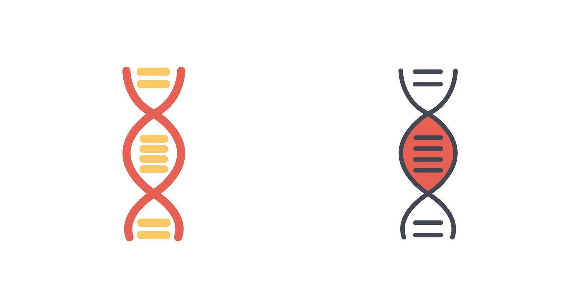 adn estructura icono diseño vector