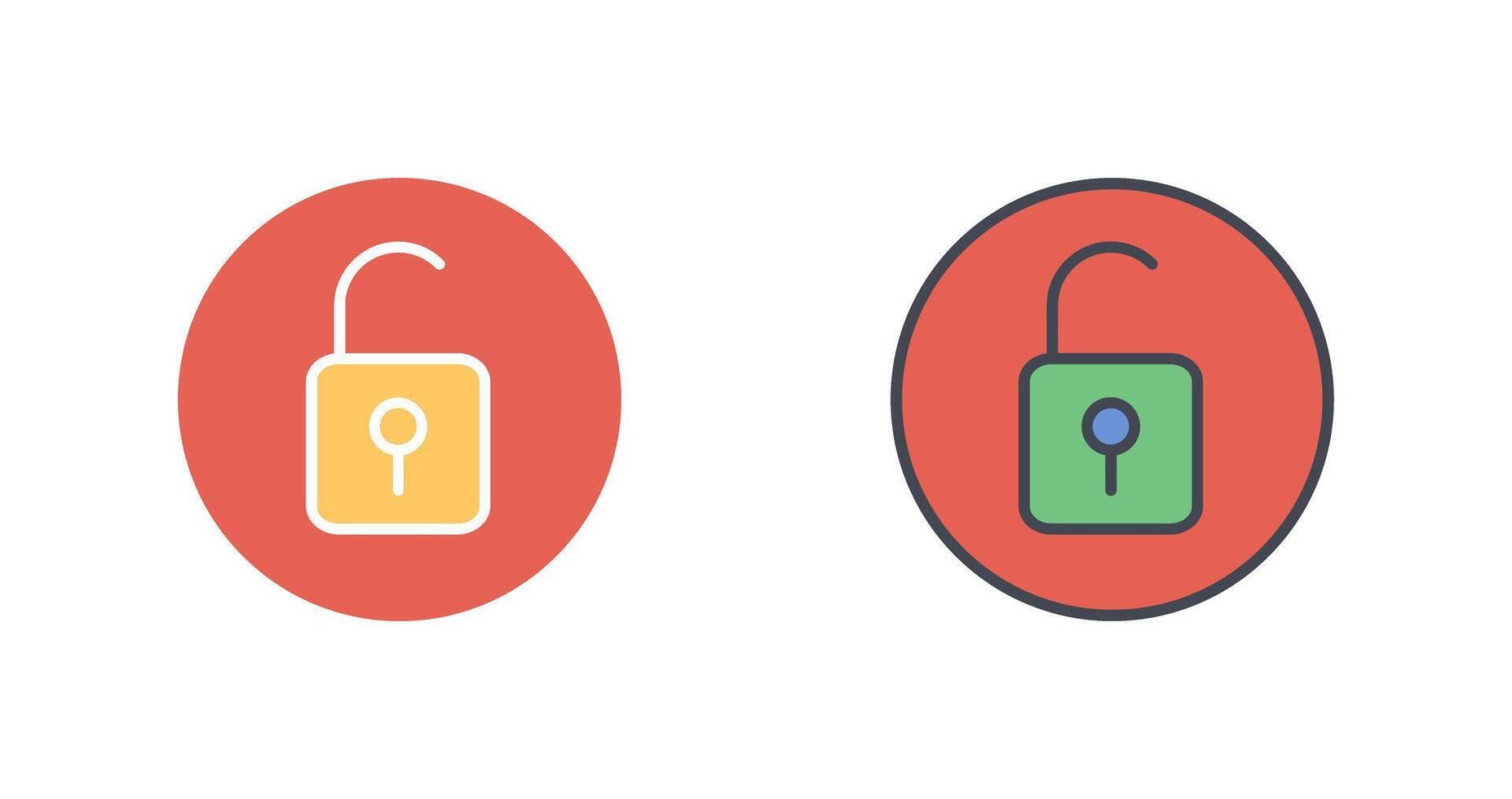 Open Lock Icon Design vector