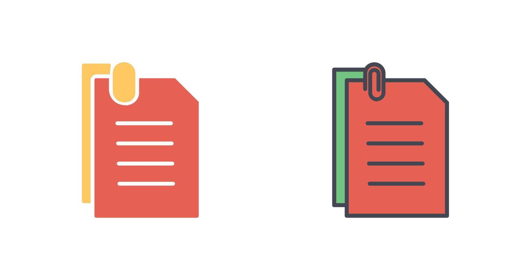 Attached Documents Icon Design vector