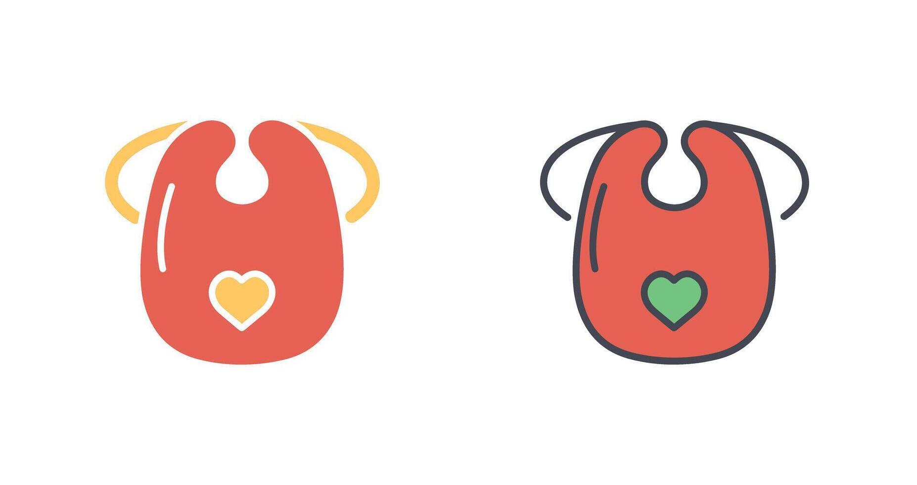 Baby Bib Icon Design vector