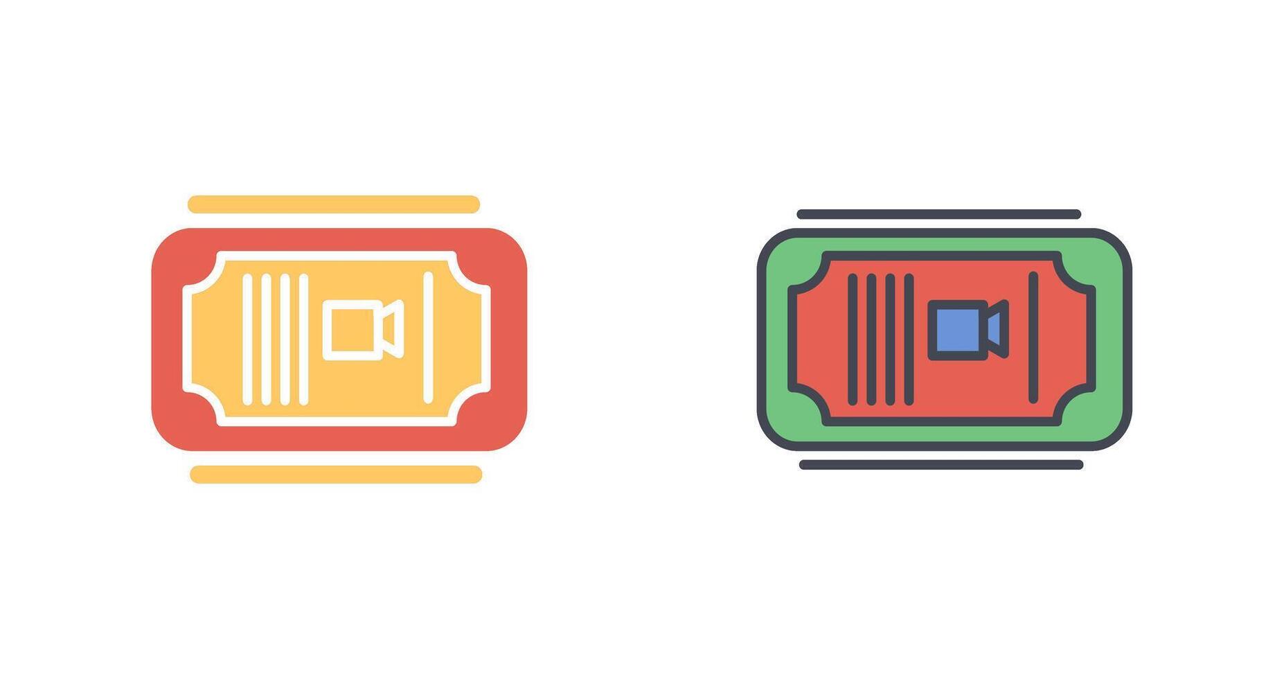 Cinema Ticket Icon Design vector