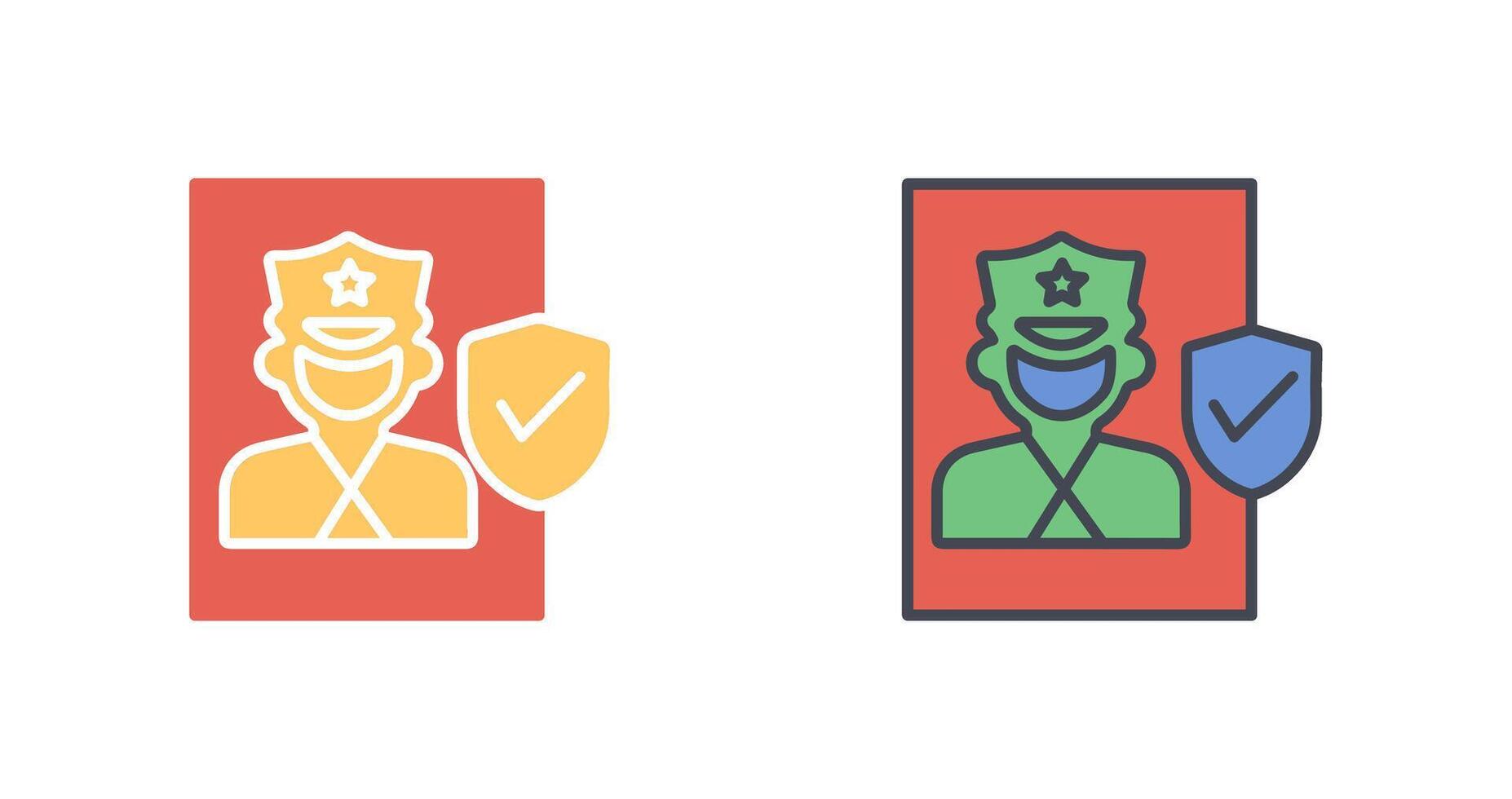 Cinema Security Guard Icon Design vector