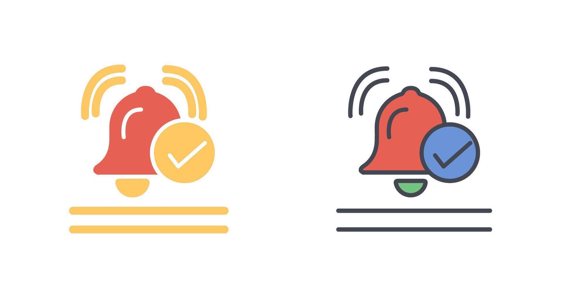Approve Bell Icon Design vector