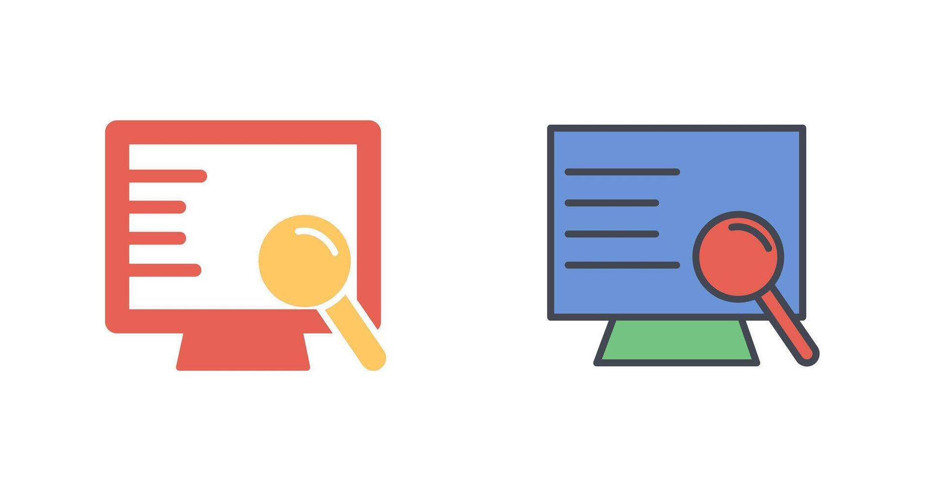Computer Search Icon Design vector