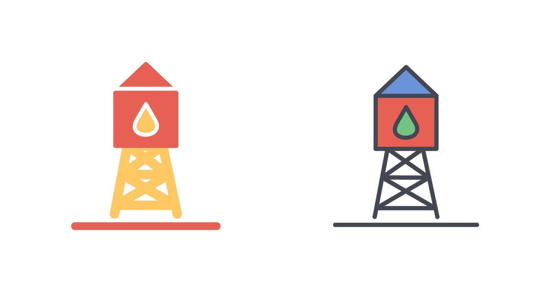 Water Tower Icon Design vector