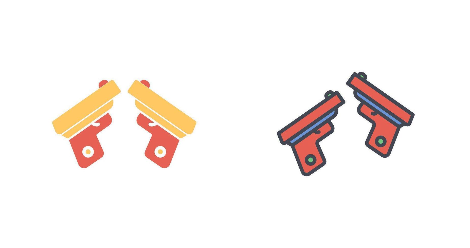 dos pistolas icono diseño vector