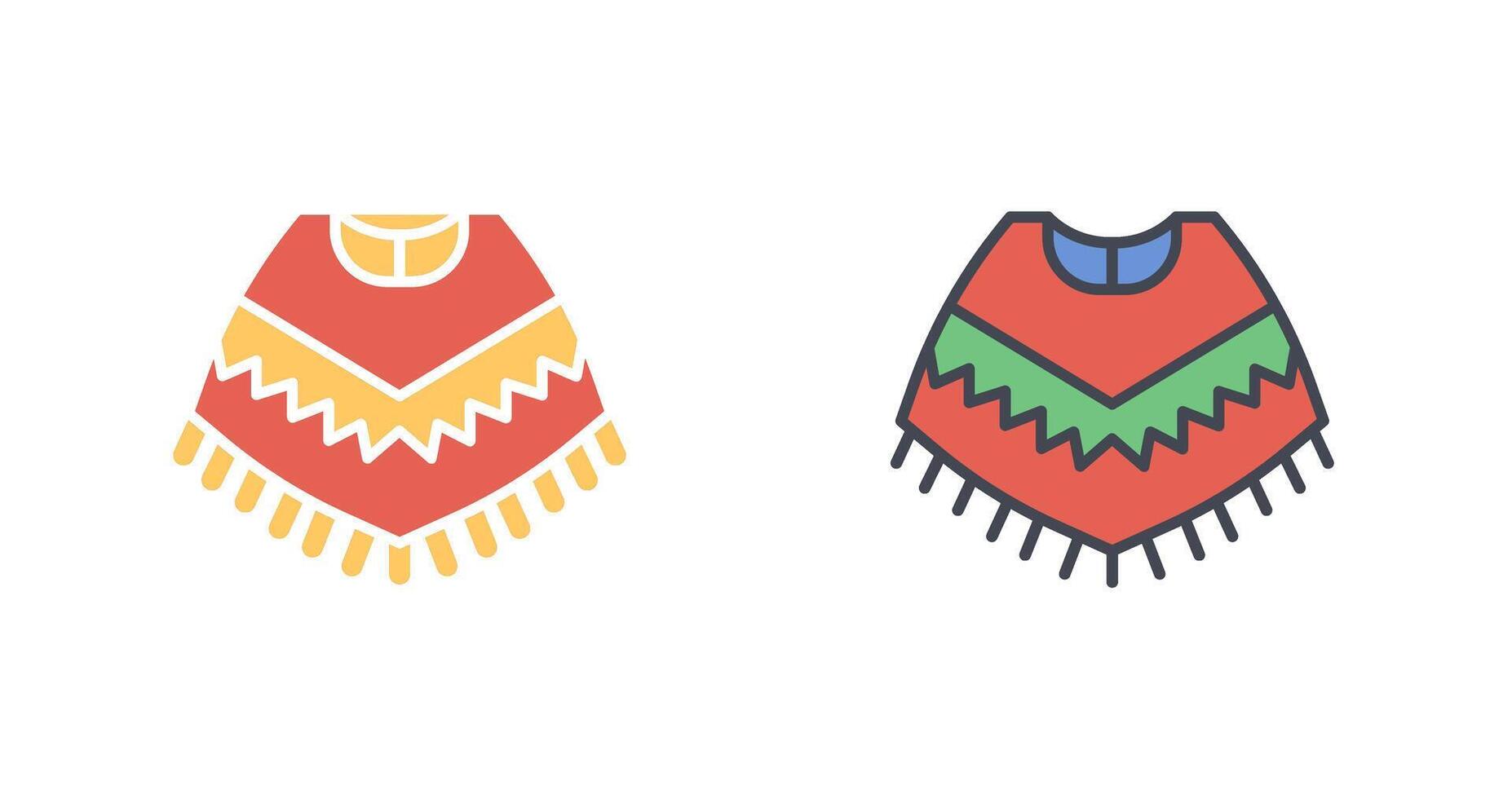 Poncho Icon Design vector