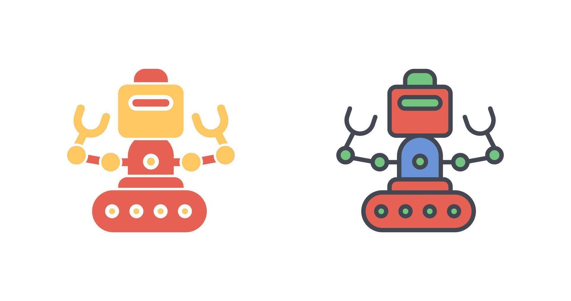 Industrial Robot I Icon Design vector